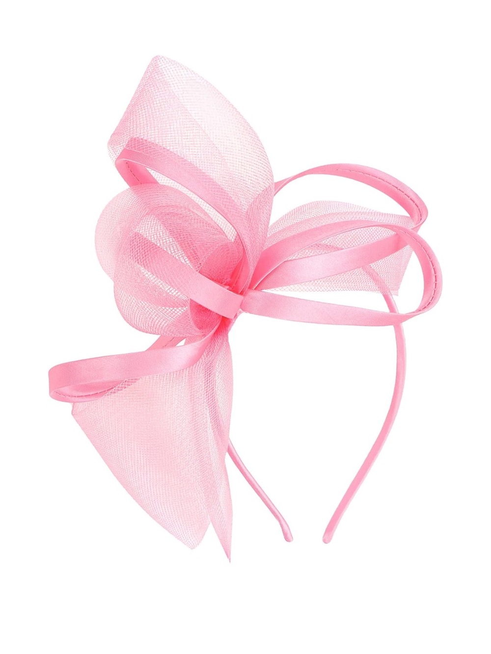 Pink Fascinator Headband with Bow